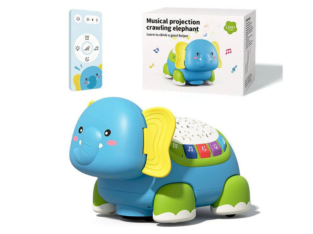 چراغ خواب موزیکال و چراغ دار حرکتی طرح فیل