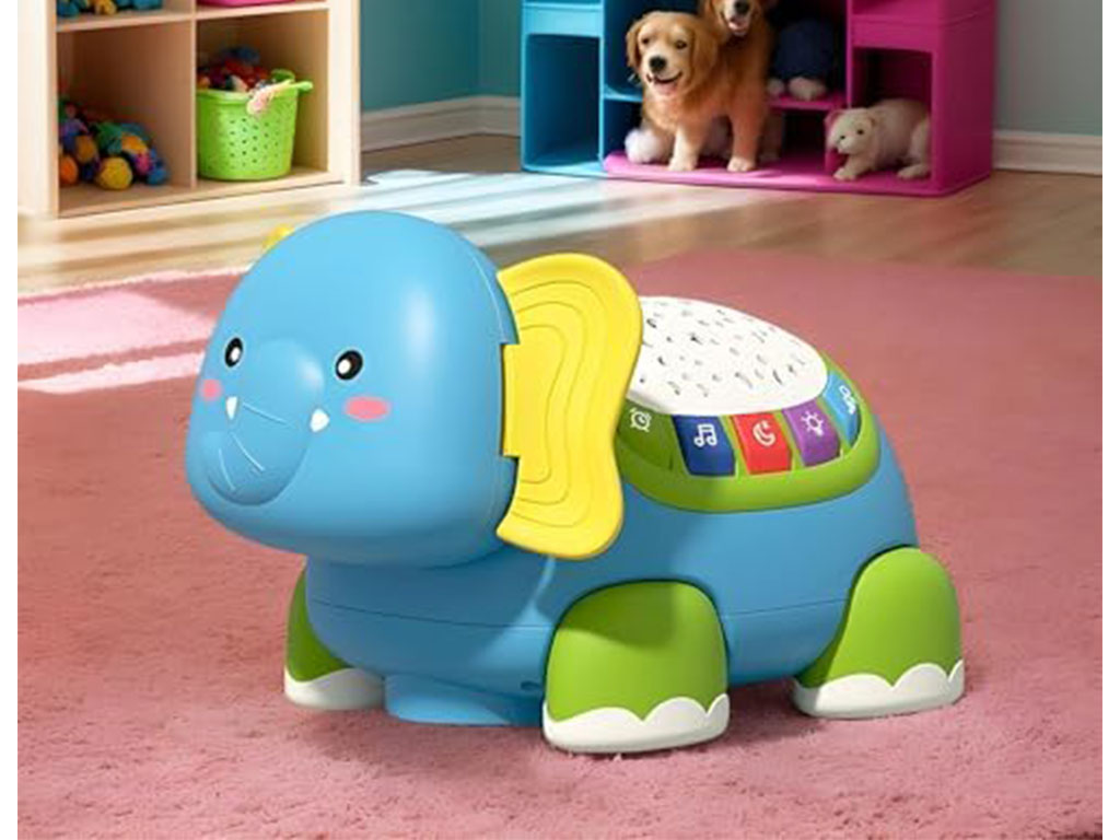 چراغ خواب موزیکال و چراغ دار حرکتی طرح فیل