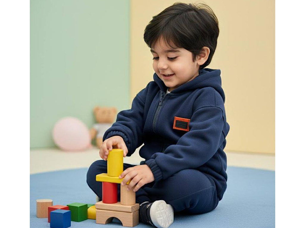 سوییشرت کلاهدار  داخل کرکی سرمه ای  رنگ کندی candy