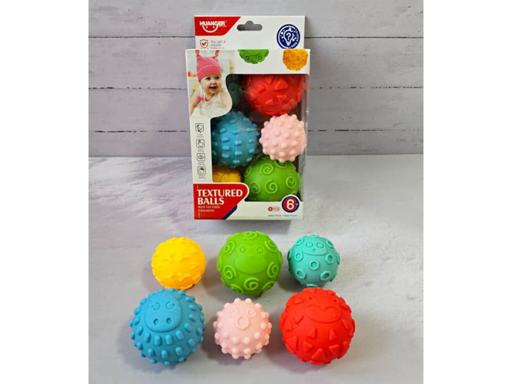 پوپت توپ حسی 6 عددی اسباب بازی هانگر Huanger