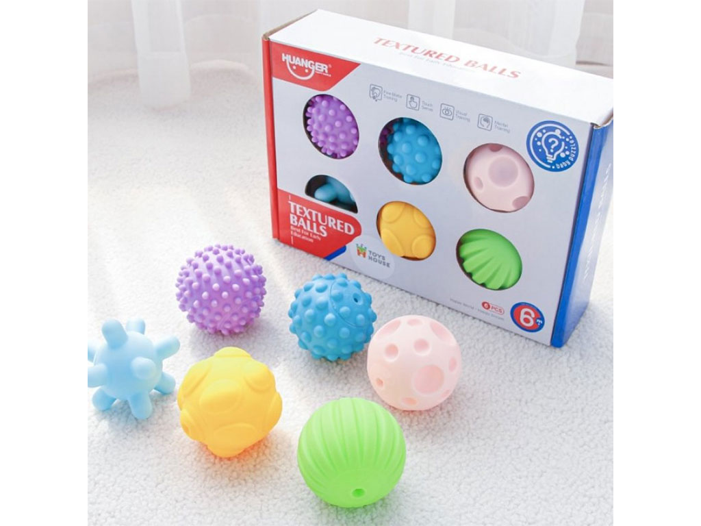 پوپت توپ حسی 6 عددی اسباب بازی هانگر Huanger طرح سیارک