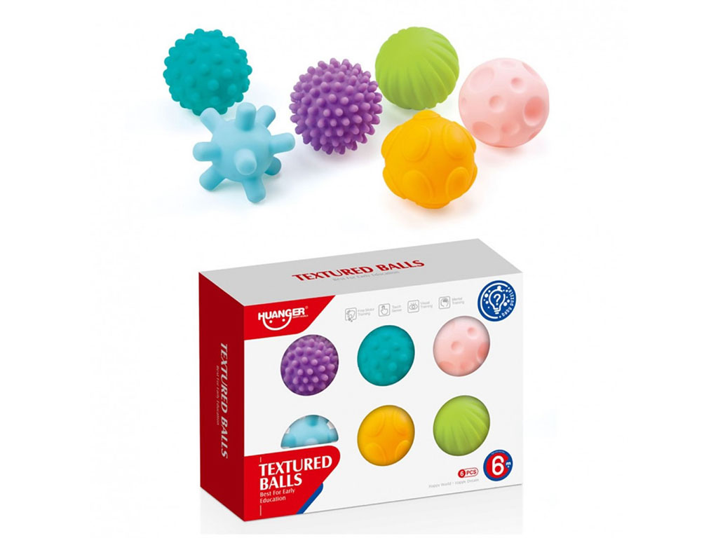 پوپت توپ حسی 6 عددی اسباب بازی هانگر Huanger طرح سیارک