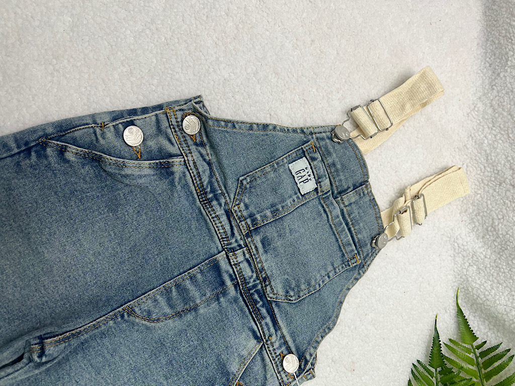 شلوار پیشبندی  جین آبی روشن   گپ