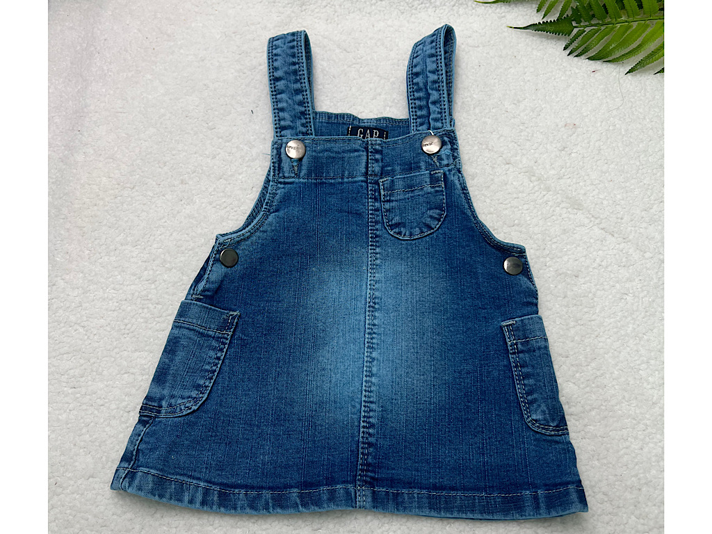 سارافون جین پیشبندی آبی   رنگ   دخترانه نوزاد و کودک   گپ