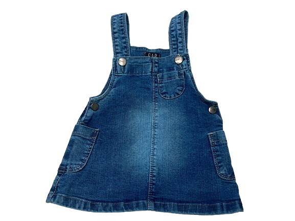 سارافون جین پیشبندی آبی   رنگ   دخترانه نوزاد و کودک   گپ