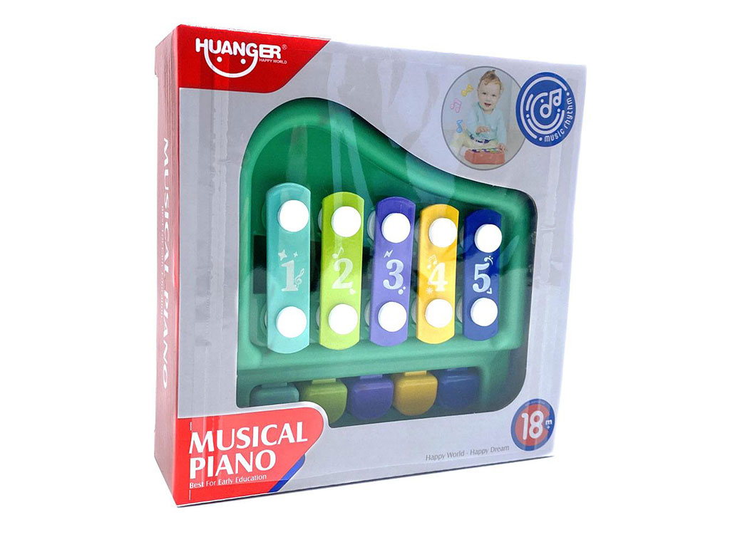 بلز و پیانو 5 نت اسباب بازی کودک هانگر huanger طرح پیانو