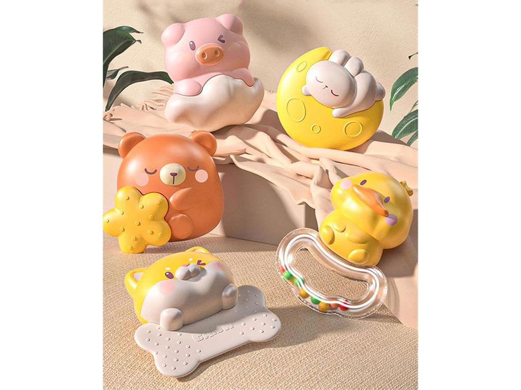 آویز تخت موزیکال و گردان نوزادی طرح خرگوش