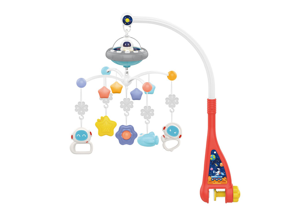 آویز تخت موزیکال و گردان چراغدار نوزادی طرح فضانورد هانگر huanger