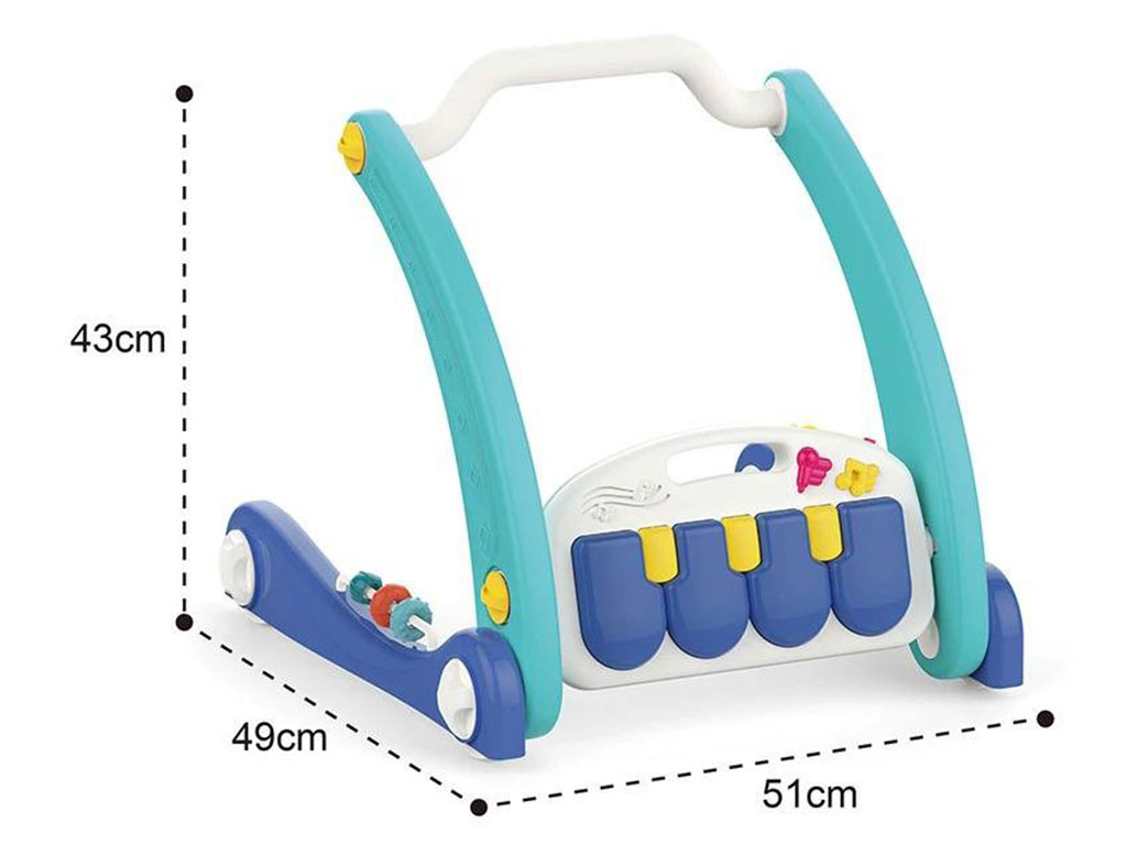 تشک بازی و واکر موزیکال نوزادی 2 در 1 طرح هپی هانگر huanger