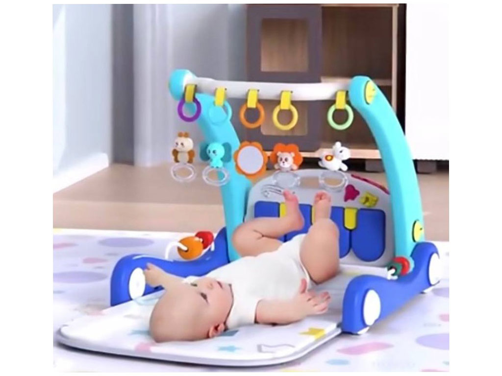 تشک بازی و واکر موزیکال نوزادی 2 در 1 طرح هپی هانگر huanger
