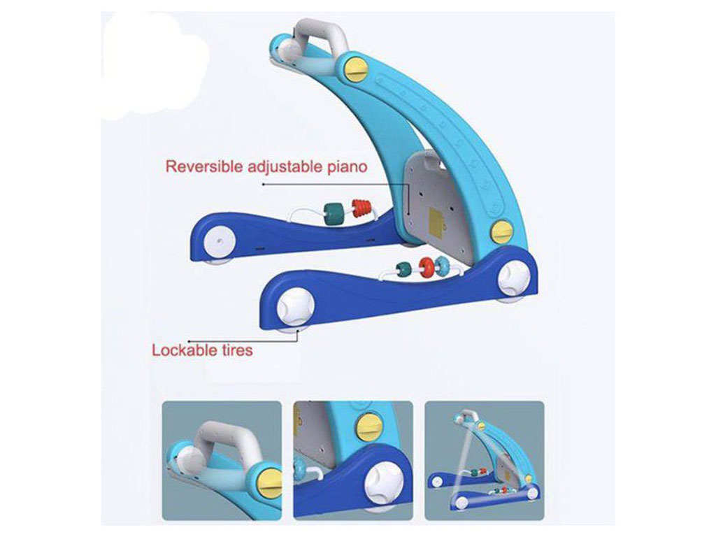 تشک بازی و واکر موزیکال نوزادی 2 در 1 طرح هپی هانگر huanger