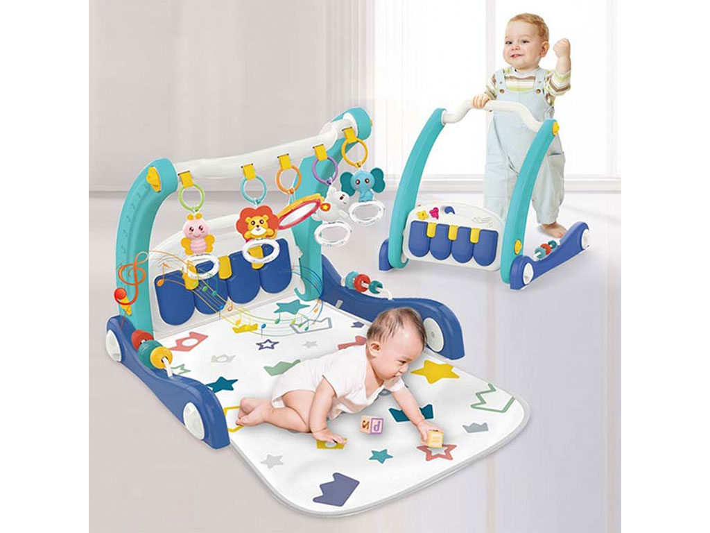 تشک بازی و واکر موزیکال نوزادی 2 در 1 طرح هپی هانگر huanger