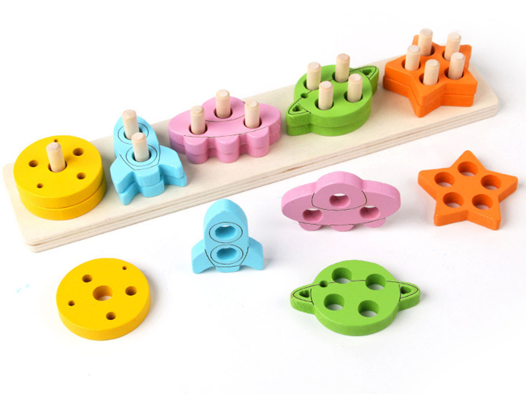 مونته سوری مستطیلی سه لایه با 5 ستون و اشکال فضایی