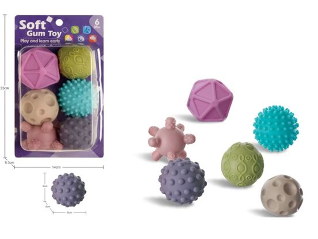 توپ حسی سوتی 6 عددی نوزادی طرح 1082