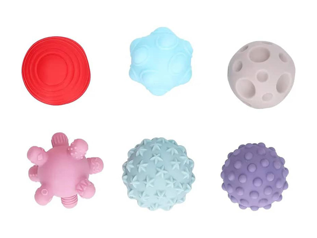 توپ حسی سوتی 6 عددی نوزادی طرح 1062