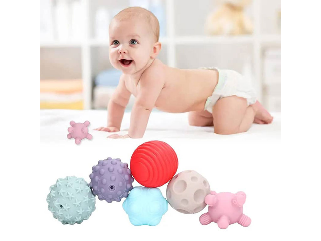 توپ حسی سوتی 6 عددی نوزادی طرح 1062