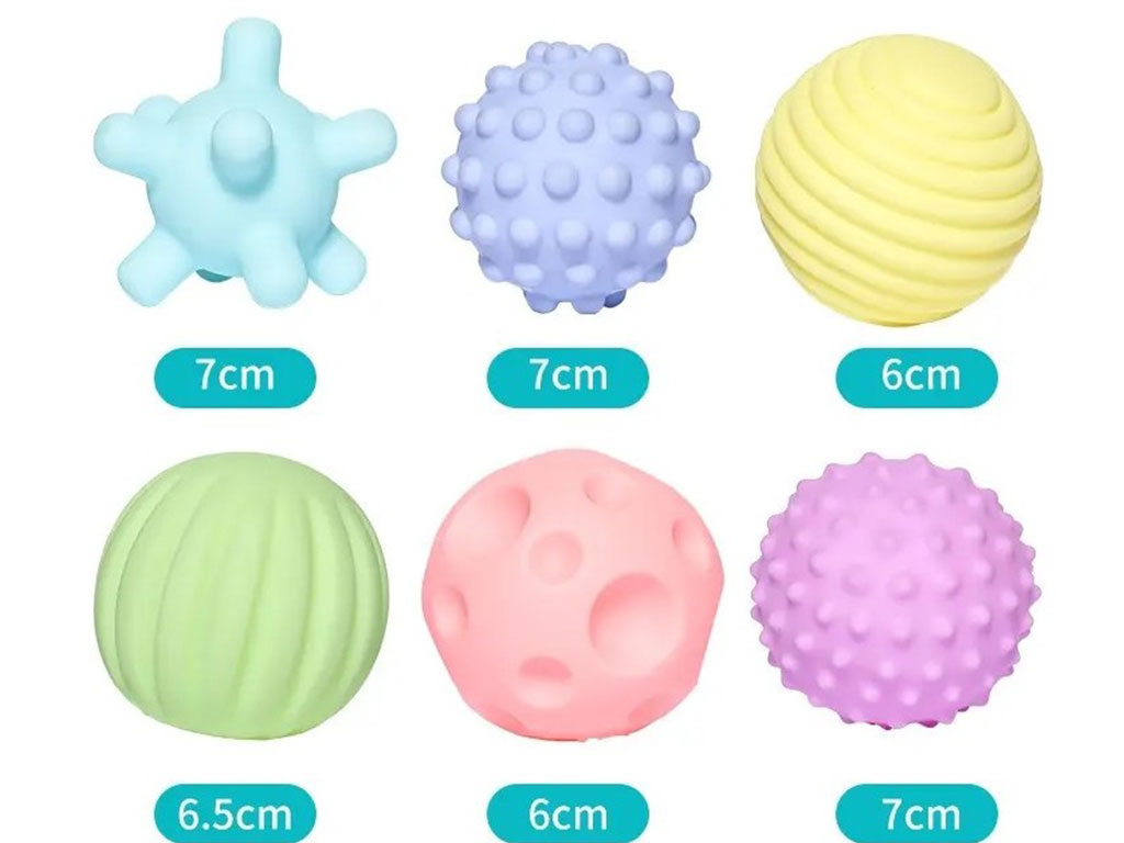 توپ حسی سوتی آب پران 6 عددی نوزادی