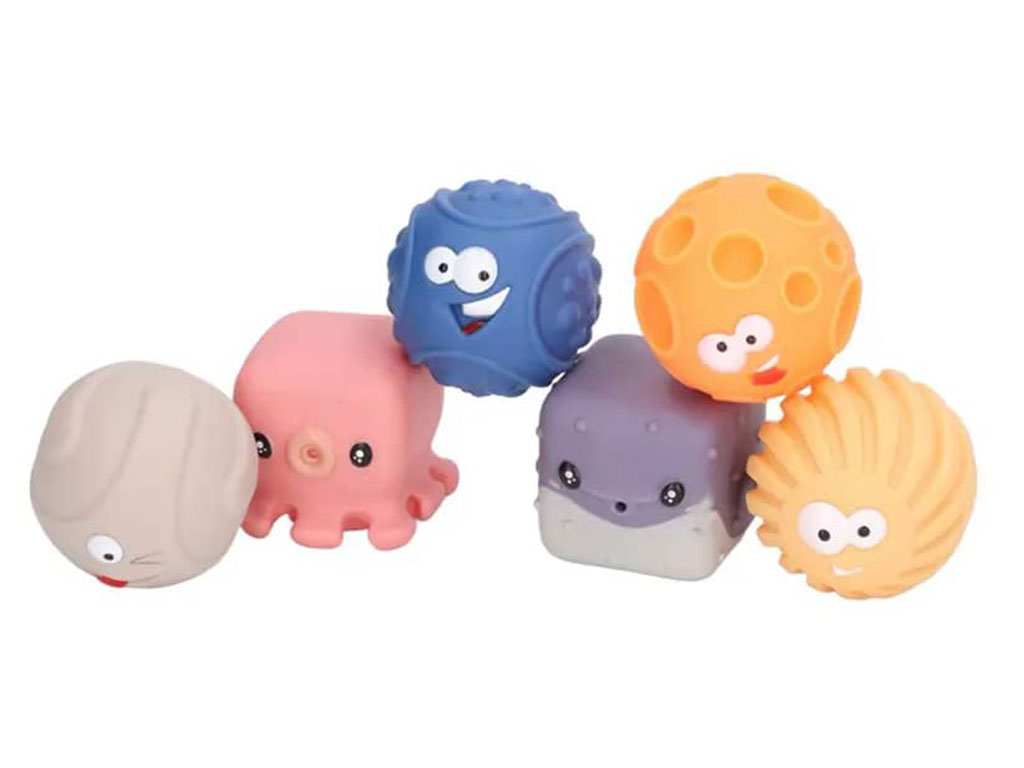 توپ حسی سوتی 6 عددی نوزادی طرح دریایی