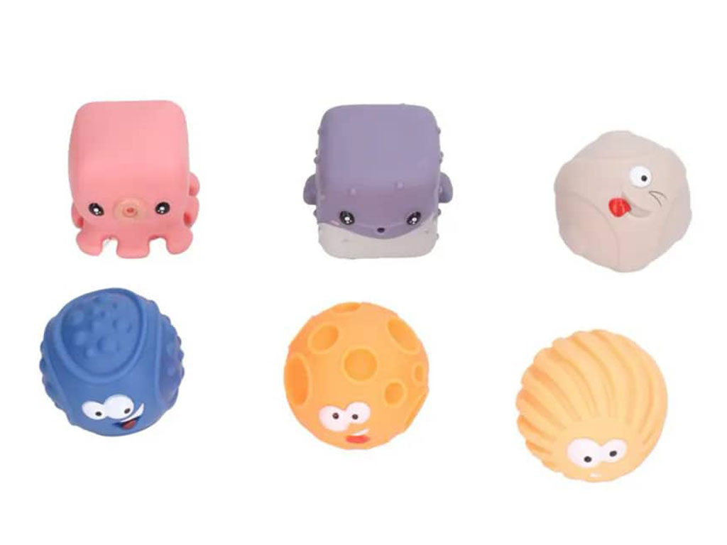 توپ حسی سوتی 6 عددی نوزادی طرح دریایی