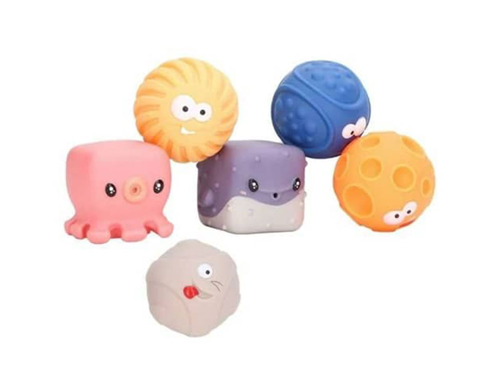 توپ حسی سوتی 6 عددی نوزادی طرح دریایی