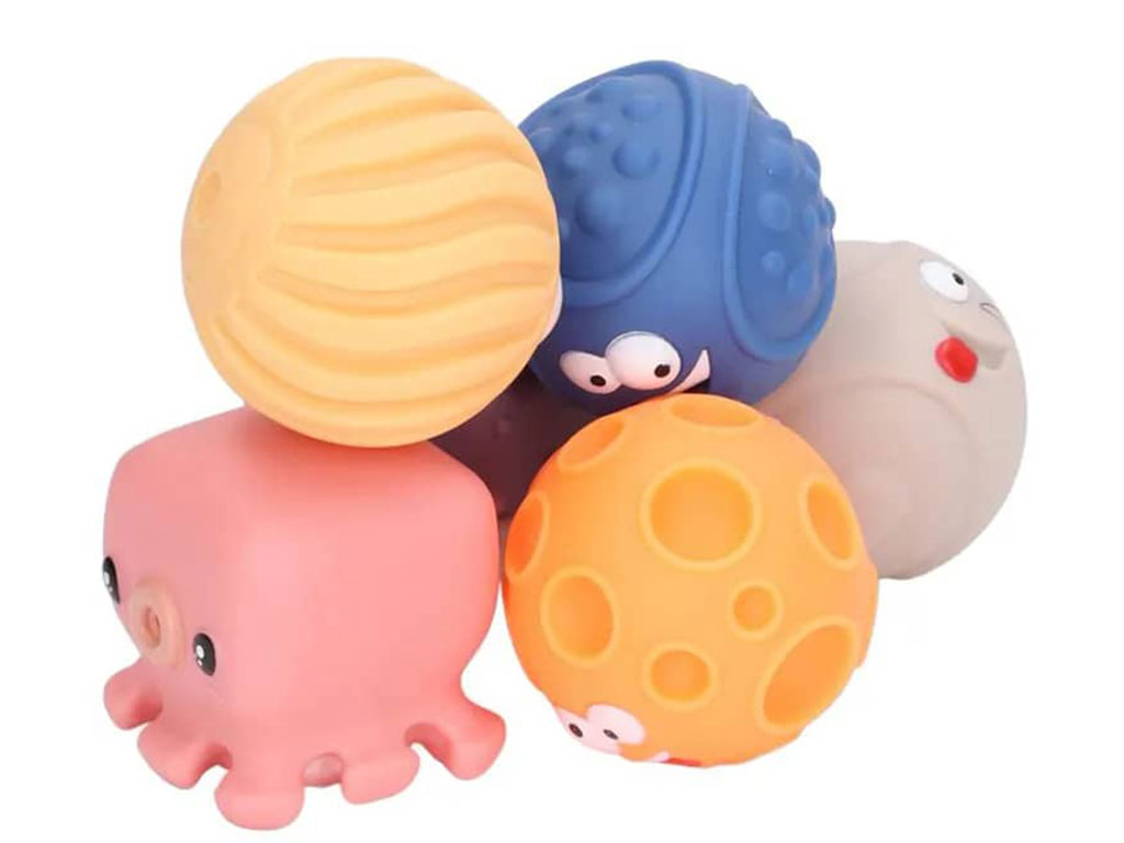 توپ حسی سوتی 6 عددی نوزادی طرح دریایی