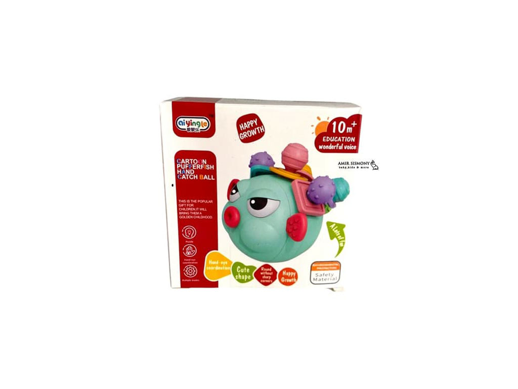 بیزی کیوب یا بیزی بال جغجغه ای دندانگیردار طرح ماهی