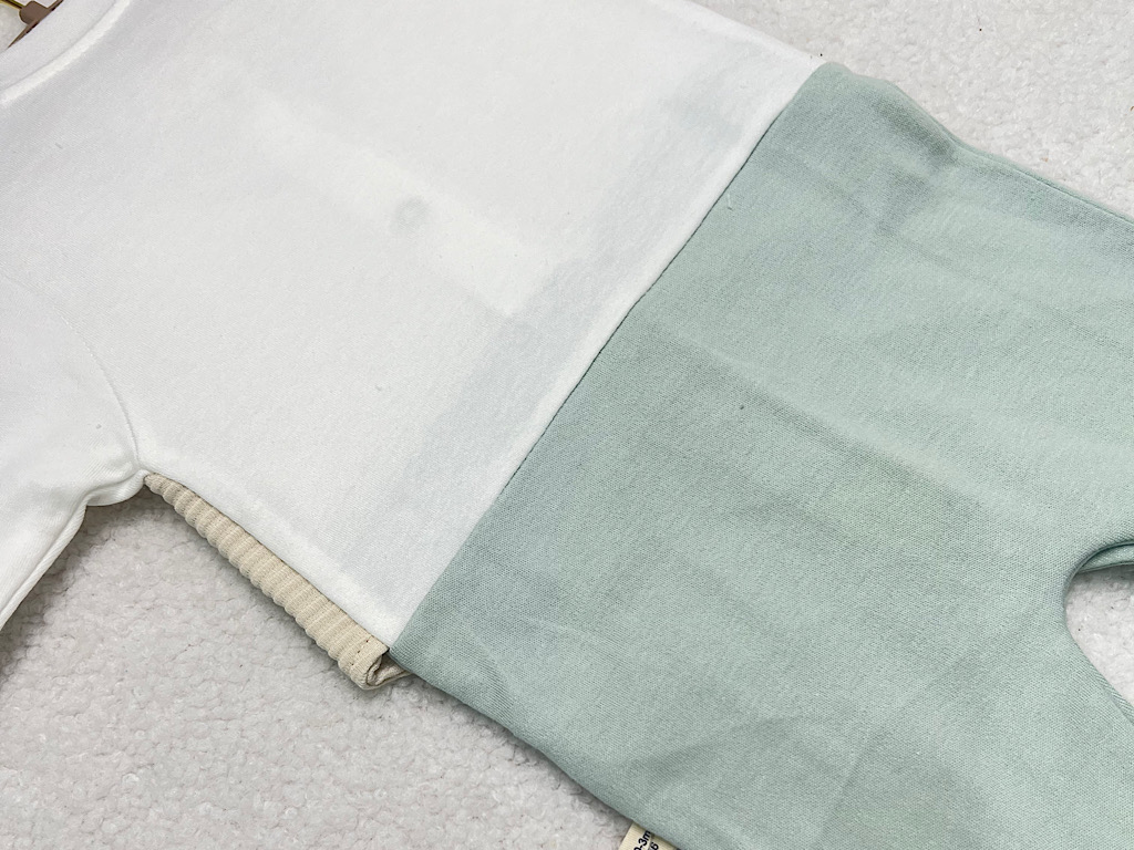 سرهمی جوراب و جلیقه دار نوزادی پسرانه طرح تدی بب لینا BEBELINNA