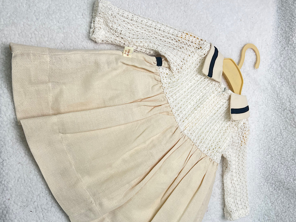 پیراهن دخترانه   بالا گیپور   روبان  مشکی