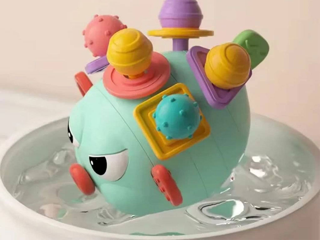 بیزی کیوب یا بیزی بال جغجغه ای دندانگیردار طرح ماهی