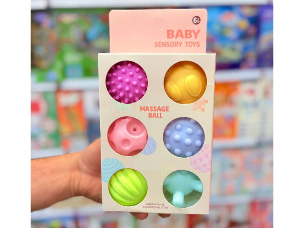 توپ حسی سوتی آب پران 6 عددی نوزادی