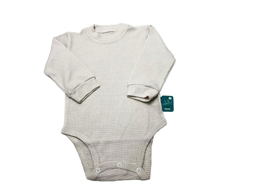 بادی آستین بلند نوزادی بیسکوییتی