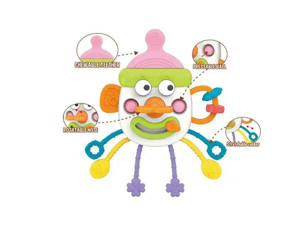 بیزی کیوب یا بیزی بال دندانگیر طرح شیشه شیر خندان