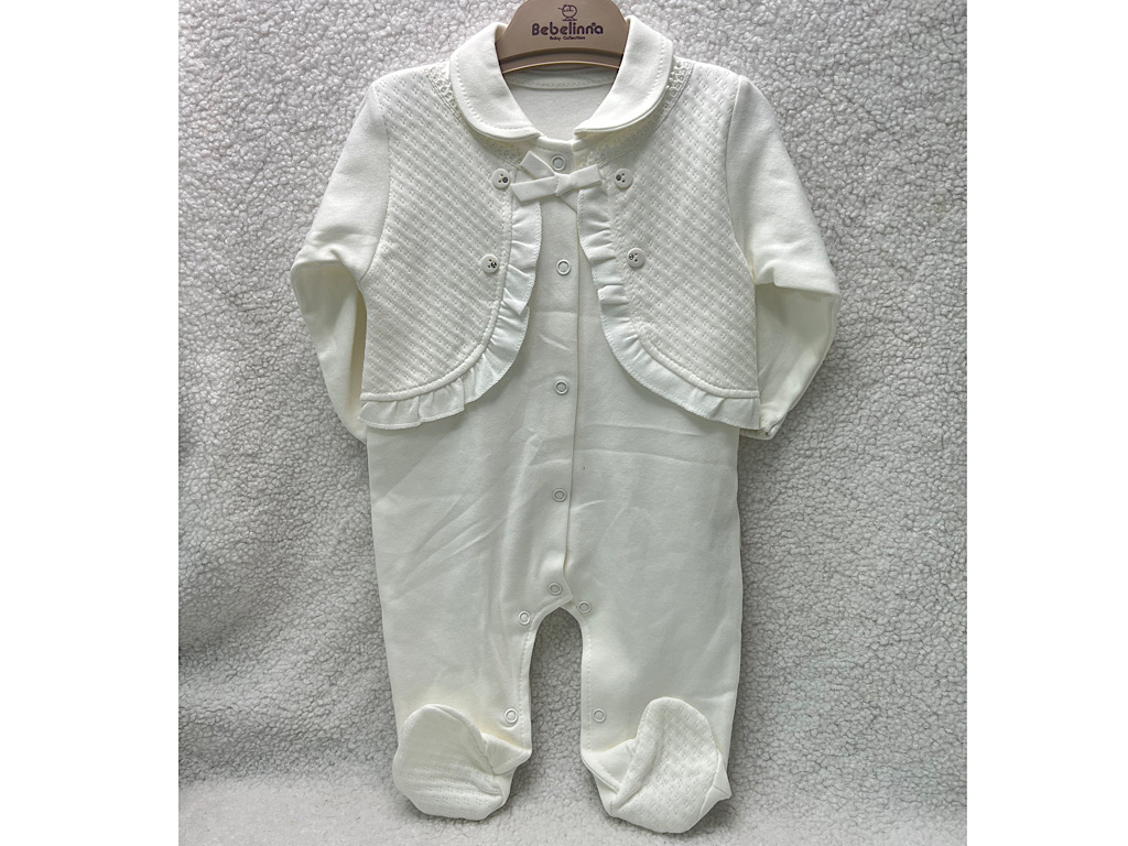 سرهمی جوراب و جلیقه دار نوزادی دخترانه بب لینا BEBELINNA