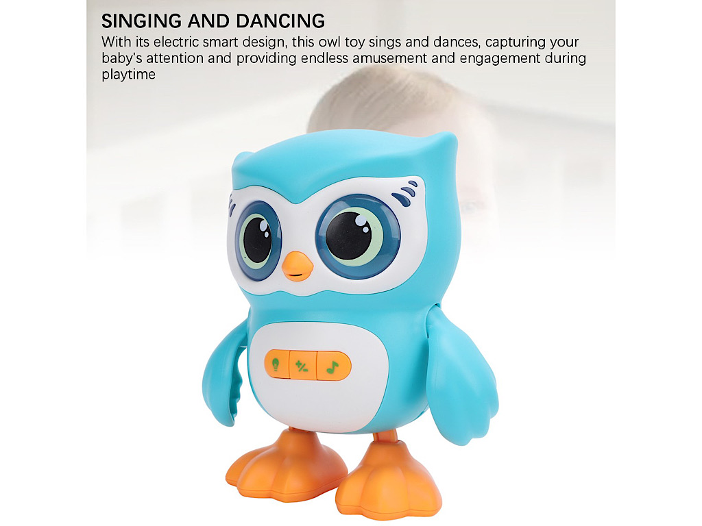 جغد  موزیکال، چراغ دار و رقاص اسباب بازی BEIKAKU