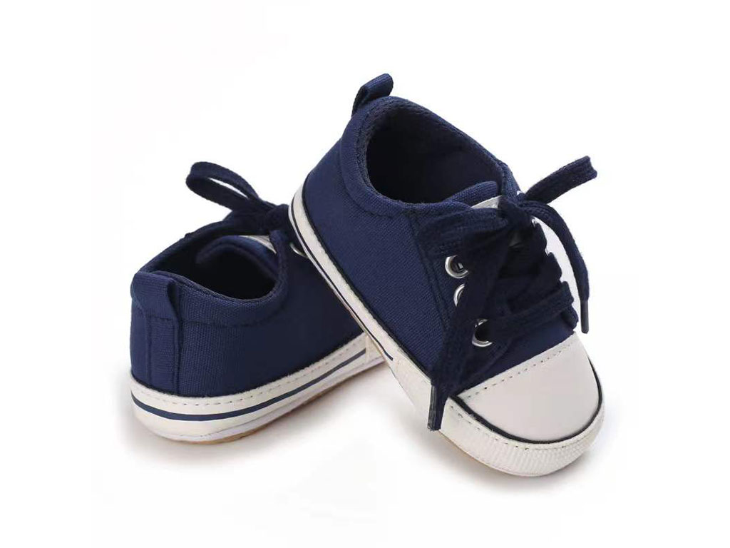 پاپوش استپ دار نوزادی مدل بندی رنگ سرمه ای