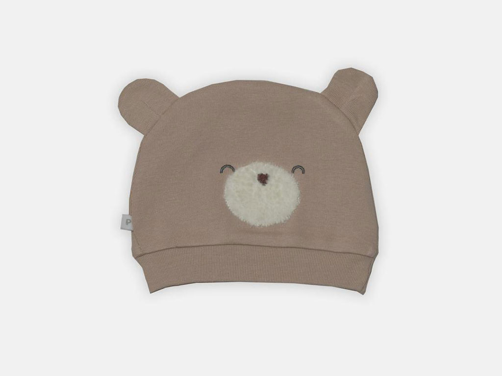 کلاه نخی نوزادی گوشدار طرح Lachin پاپو - نسکافه ای  papo