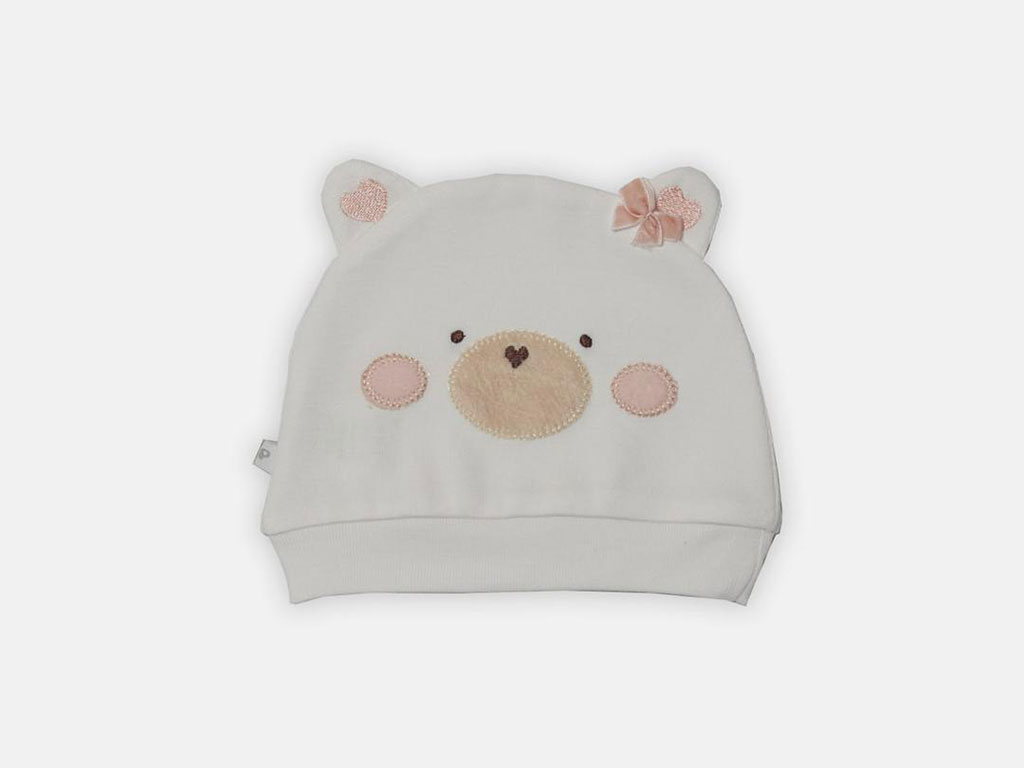 کلاه نخی نوزادی طرح Niusha پاپو -سفید papo