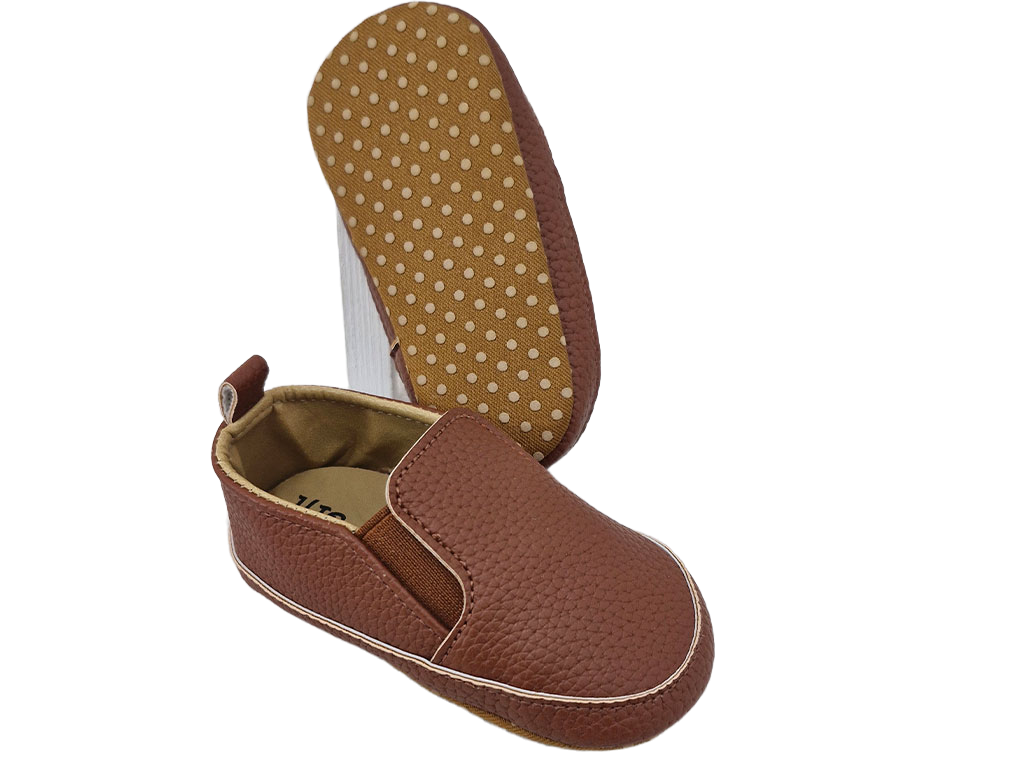 پاپوش استپ دار نوزادی طرح ونس  رنگ شکلاتی