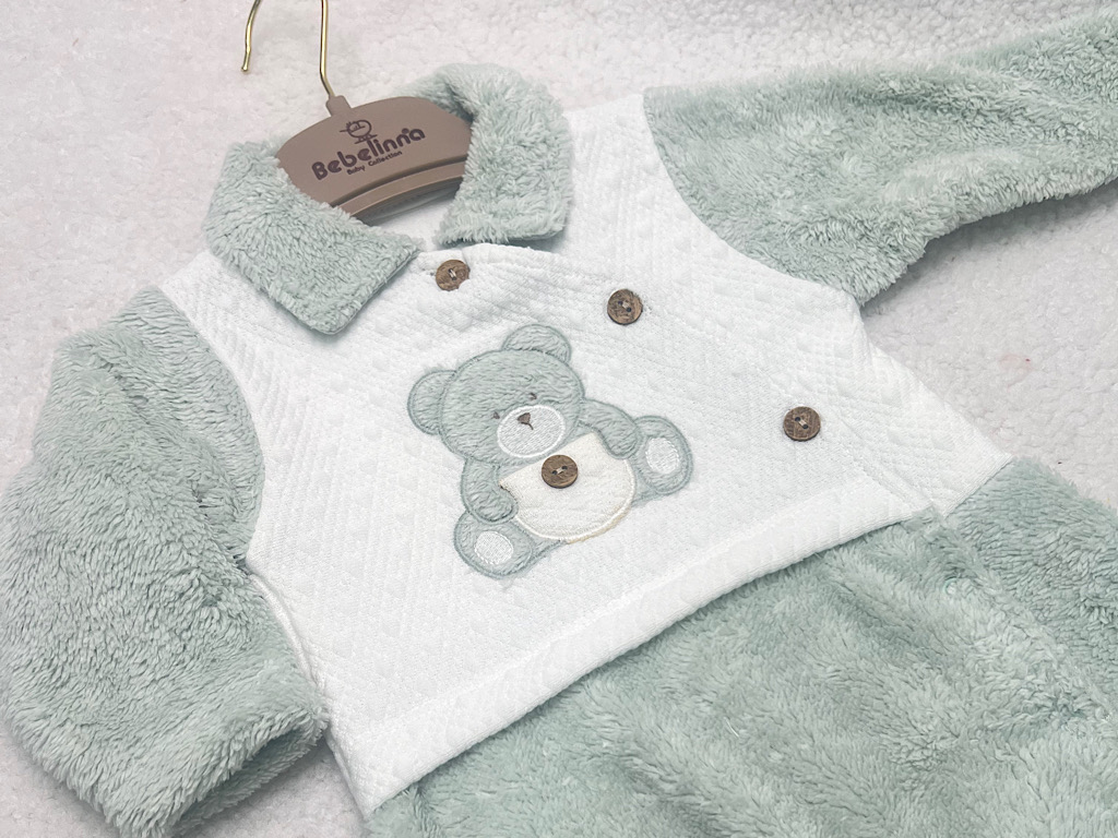 سرهمی جورابدار نوزادی طرح تدی ب ب لاین  BEBELINNA