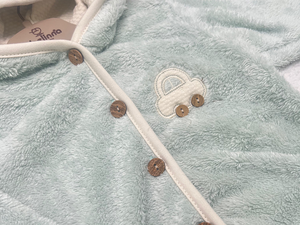 سرهمی کلاهدار و جورابدار نوزادی پولیشی ب ب لینا   BEBELINNA