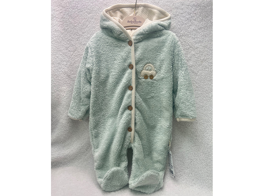 سرهمی کلاهدار و جورابدار نوزادی پولیشی ب ب لینا   BEBELINNA