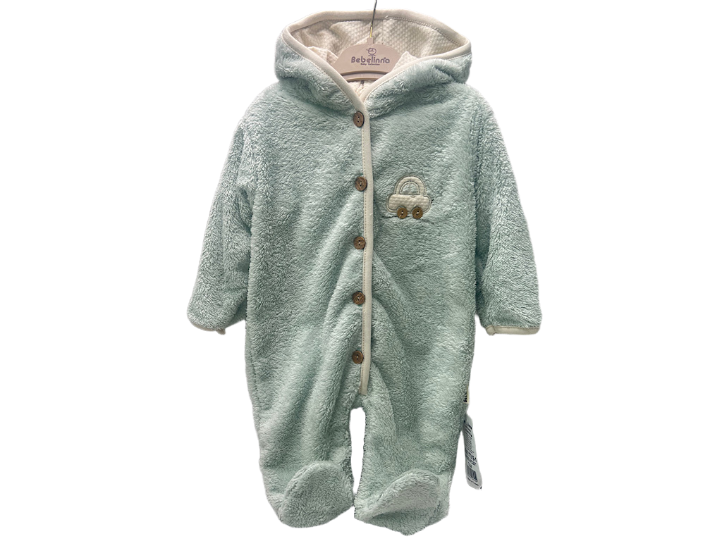 سرهمی کلاهدار و جورابدار نوزادی پولیشی ب ب لینا   BEBELINNA