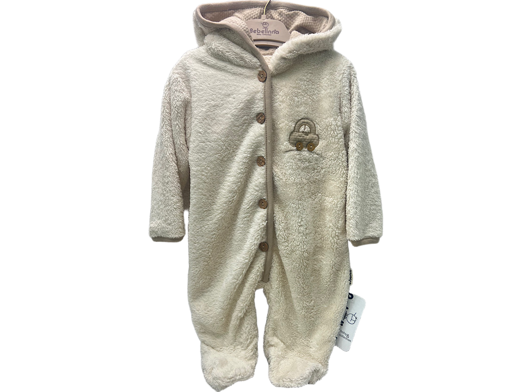 سرهمی کلاهدار و جورابدار نوزادی پولیشی ب ب لینا   BEBELINNA