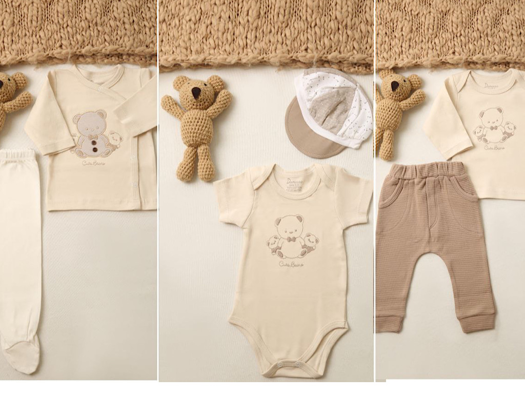 ست بیمارستانی 19 تکه نوزادی پسرانه طرح خرس قهوه ای دانالو Danaloo