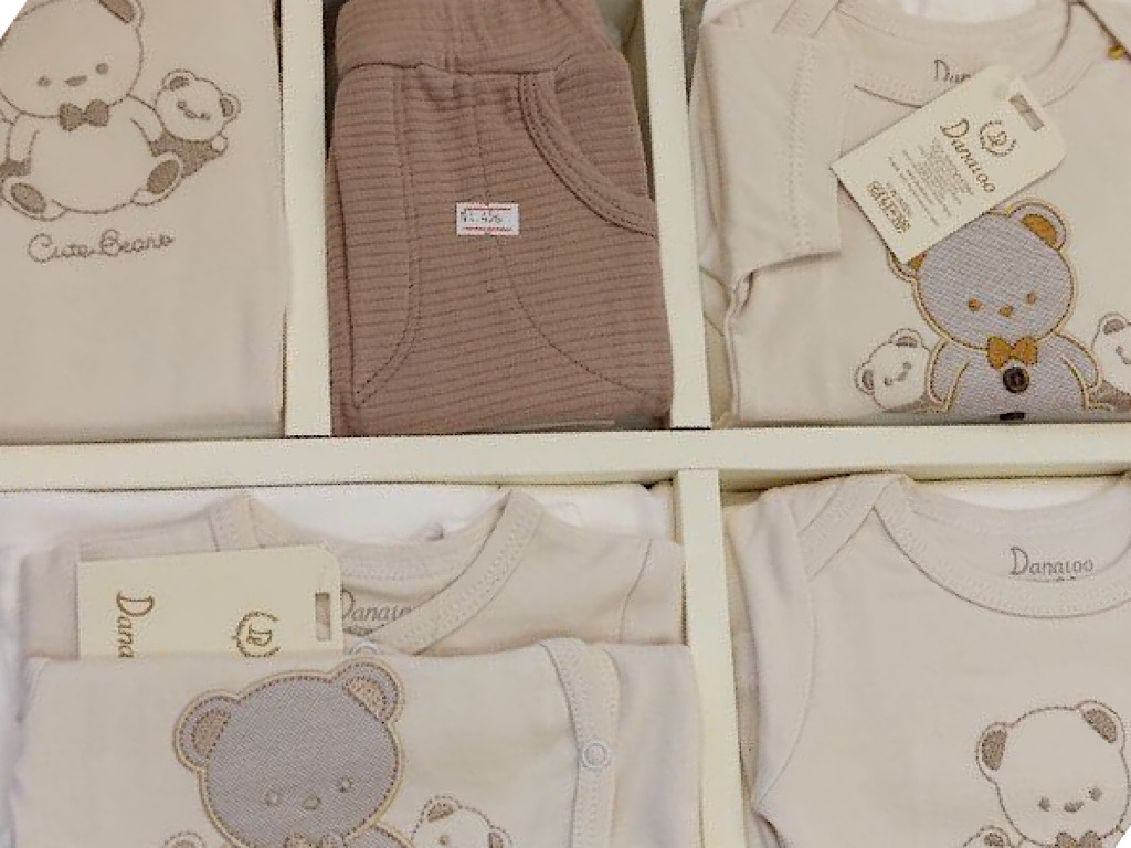 ست بیمارستانی 19 تکه نوزادی پسرانه طرح خرس قهوه ای دانالو Danaloo