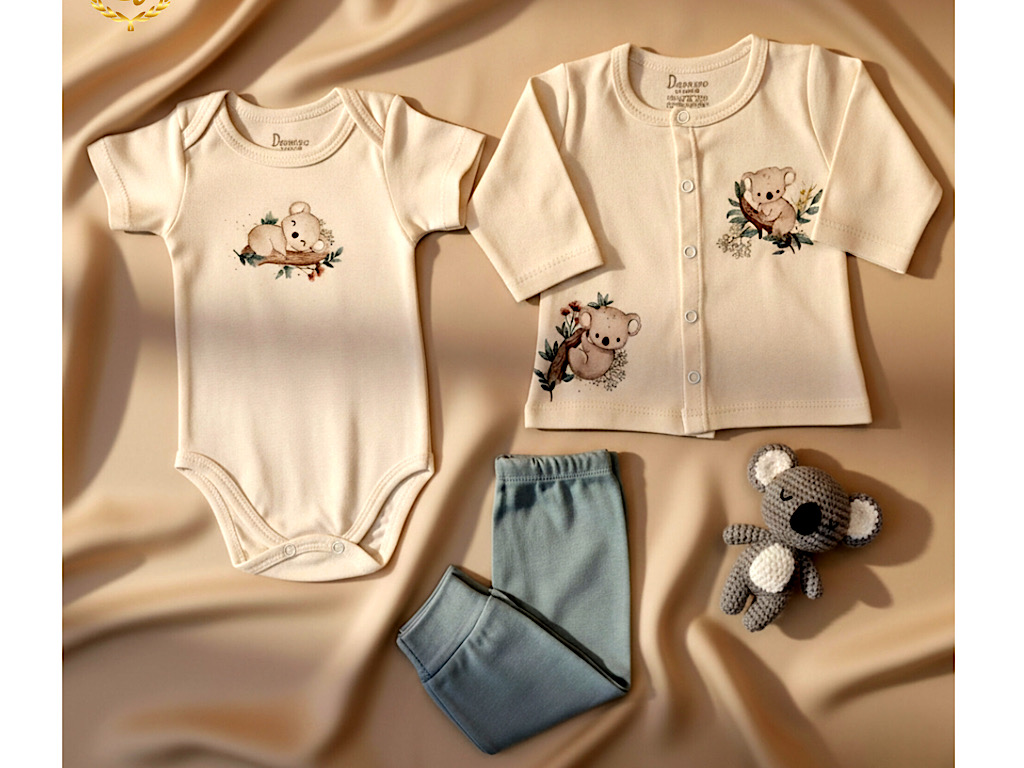 ست 3 تکه بیمارستانی نوزادی با طرح کوآلا ناز دانالو Danaloo