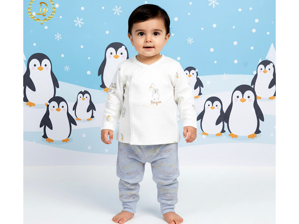 ست 3 تکه بیمارستانی نوزادی با طرح پنگوئن دانالو Danaloo