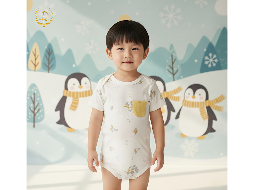 ست 3 تکه بیمارستانی نوزادی با طرح پنگوئن دانالو Danaloo