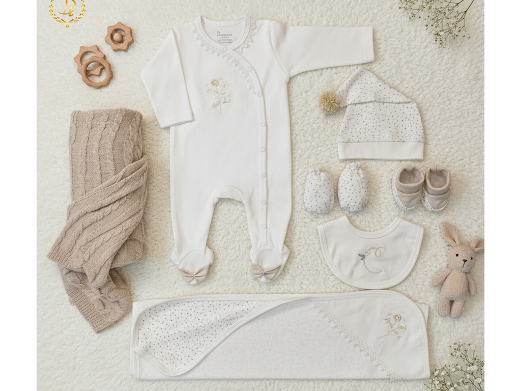 ست بیمارستانی 7 تکه طرح گل دانالو danaloo