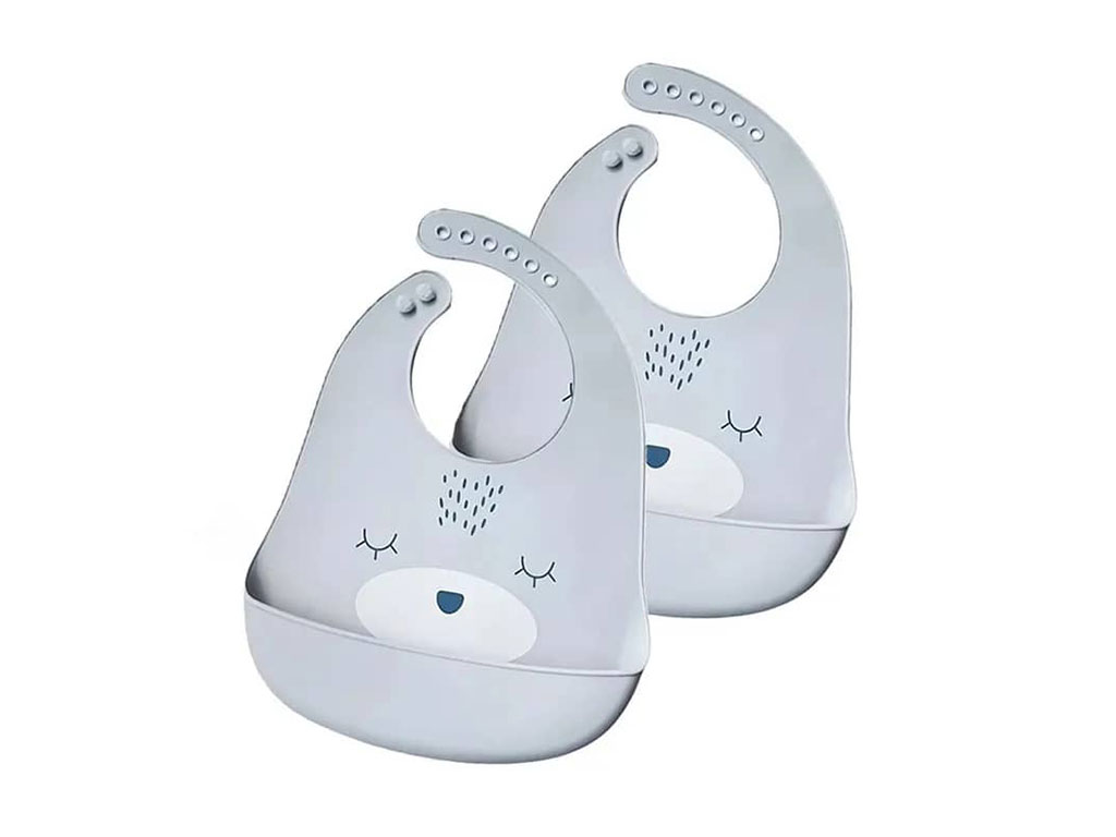 پیشبند کاسه ای سیلیکونی نوزادی طرح خرس